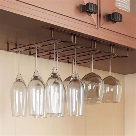 wine glass rack under cabinet